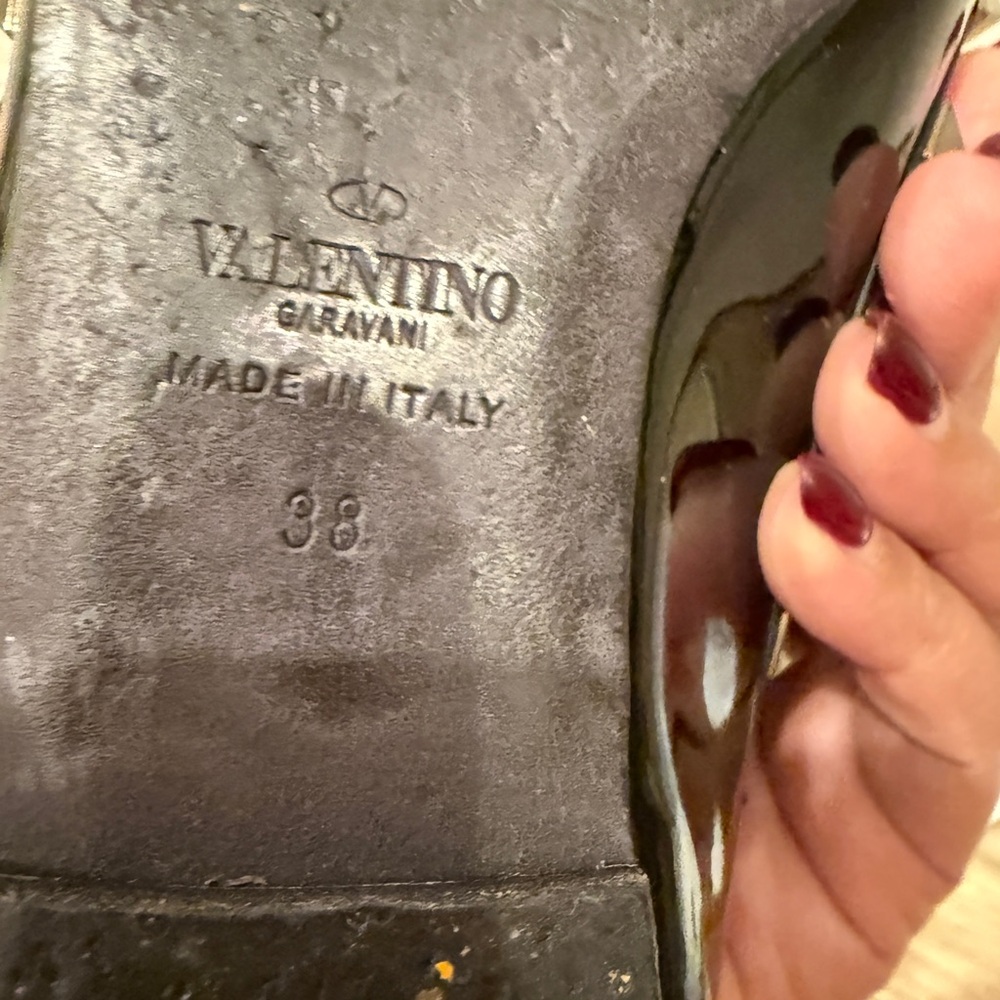 Valentino rockstud flat black patent 38 - Picture 10 of 10